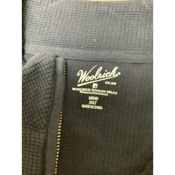 Woolrich waffle knit 1/2 zip Long Sleeve Warm Navy‎ Size 2XLT - Picture 6 of 11